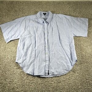 J Crew Baird McNutt Irish Linen Shirt Mens XL Button Down Preppy Short Sleeve